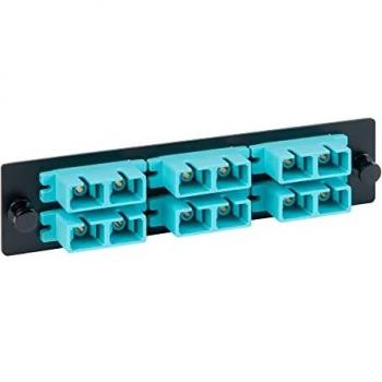 ICC ICFOPC161G Adapter Panel, 6 Duplex SC, 12F, Aqua MM