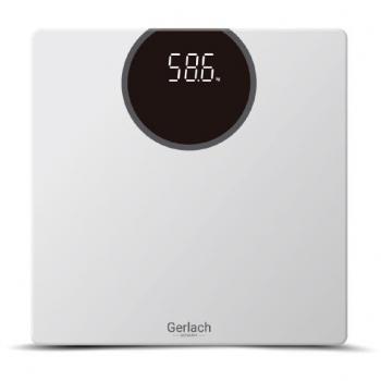 Báscula de Baño Adler Gerlach GL 8168 - Pantalla LED de Cristal - Capacidad 180 Kg - Color Plata