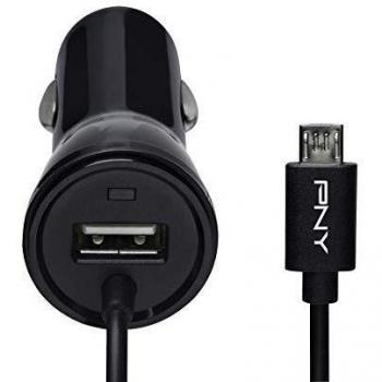 PNY Cargador de Coche con Cable Micro-USB de 1,2m y con 1 Puerto USB-A de 17W