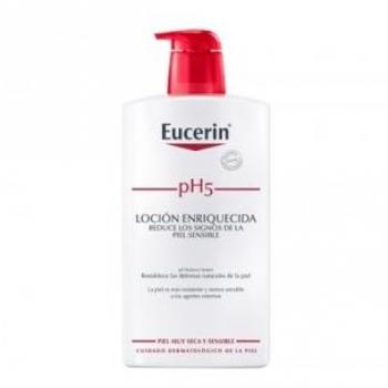 Eucerin Loción Enriquecida pH5 400ml - Loción hidratante para piel sensible, fórmula con pH balanceado, contiene ingredientes que refuerzan la barrera cutánea, textura ligera y de rápida absorción