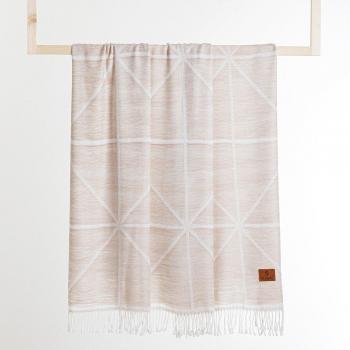 Manta decorativa Marchena El Caballo - Plaid suave y elegante de 130 x 170 cm en color beige