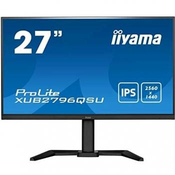 iiyama ProLite XUB2796QSU-B5 27 WQHD LED Monitor, 2560 x 1440 Pixels, Wide Quad HD, 75Hz, FreeSync, Black