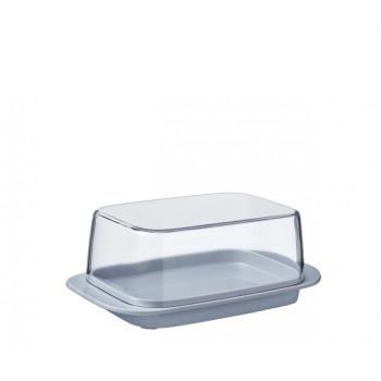 Mepal Butterdose Gris - Contenedor de Mantequilla con Tapa, Plástico/Acrílico Transparente, Capacidad para 250 g, Apto para Lavavajillas