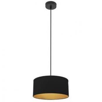 Colgante Anuska 1xe27 Negro/Oro Regulable 30x30 cm