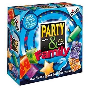 Diset - Party & Co Family, Juego de mesa familiar multiprueba a partir de 8 años