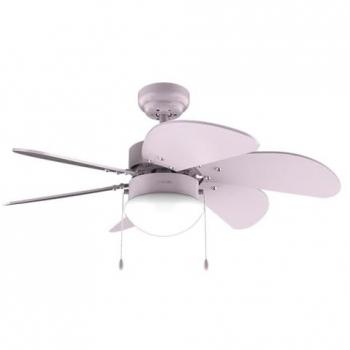 Cecotec EnergySilence Aero 3600 Vision Full Purple Ventilador de Techo con Luz 50W Violeta, Diámetro 36”, 3 Velocidades, 6 Aspas Reversibles, Modo