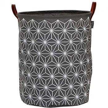 Sealskin Cesta para Ropa Triangles, 40 x 40 x 50 cm, Algodón y Poliéster, Gris