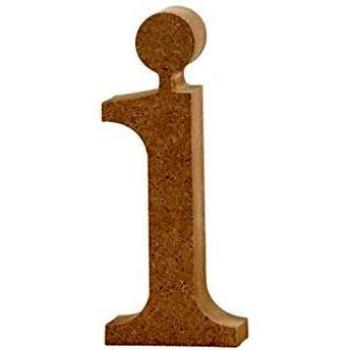 Letra decorativa I de MDF, 10,5 cm de altura y 2 cm de grosor, 1 pieza