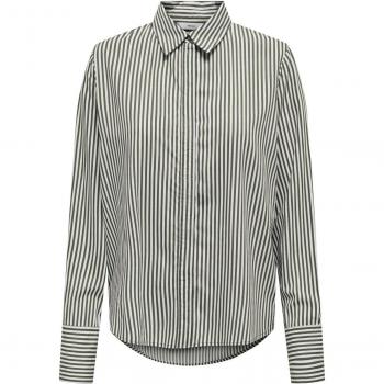 Only Berit Women's Long Sleeve Shirt in Grape Leaf/Stripes