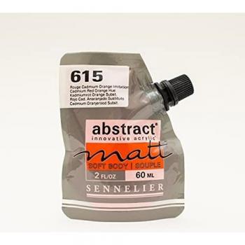 Sennelier Color acrílico mate Serie Abstract Matt 60 ml 615 rojo de cadmio naranja IMIT.