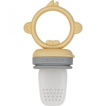 Pulps de silicona color gris/amarillo Minikoioi para bebés y niños (6m+)