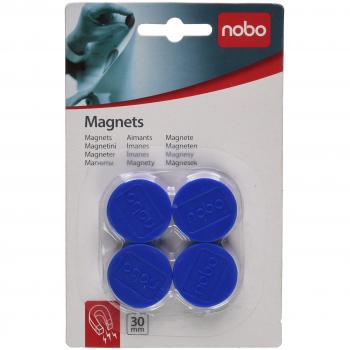 Nobo Imanes para Pizarra Blanca, 30 mm, Paquete de 4, 1901450, Variedad de Colores