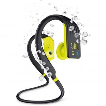JBL Endurance Dive Gancho de Oreja Binaural Inalámbrico Negro, Amarillo - Auriculares