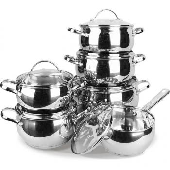 Cacerolas Feel Maestro MR-3501-12 Plateado Acero