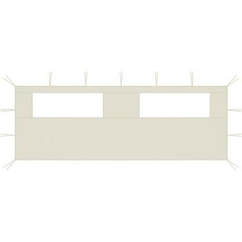 vidaXL Gazebo Sidewall with Windows 6x2 m Cream
