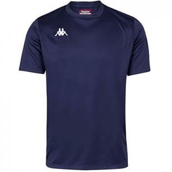 Kappa Rovigo SS Camiseta de equipación, Hombre, Azul Marino/Blanco, XL