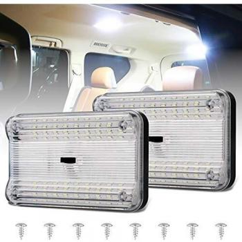 Luces de techo interiores de coche 12V 36 LED Techo de vehículo de coche Lámpara de iluminación LED Luz de lectura de domo de coche para coche Camper Van Caravan Barco Luz de techo Autocaravana