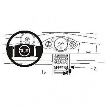 Soporte ProClip para Mini Cooper 2001-2006 y Cooper Convertible 2001-2007, instalación a la derecha del volante, diseño bajo y angulado