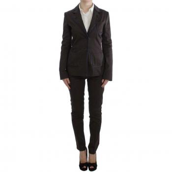 Brown Stretch Two Button Suit - Exte IT40|S