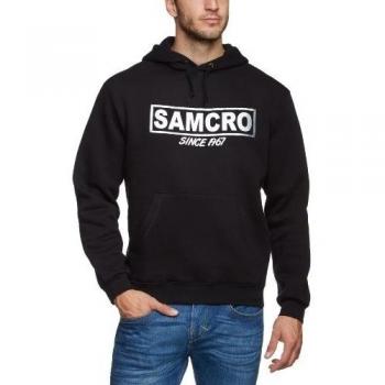 Touchlines Kapuzen samcro - Punto deportivo, color negro, plata, talla M