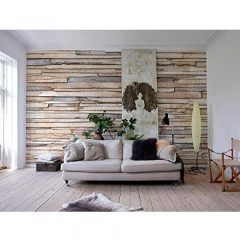 Komar 8z920368x 254cmblanco de imitacion madera papel pintado de color blancoblanco 8unidades
