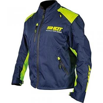 Shot Contact Assault - Chaqueta para motocross, color azul y amarillo neón, talla 3XL