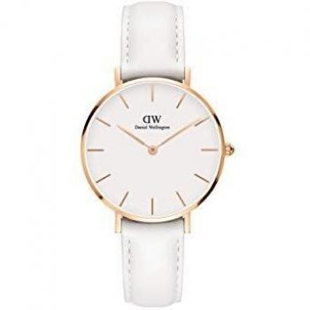Daniel Wellington Petite Bondi, White/Rose Gold Watch, 28mm, Leather, for Women