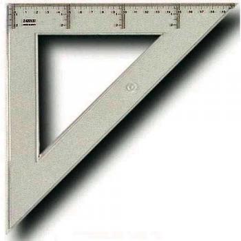 Faibo 41225 - Escuadra transparente de 25 cm