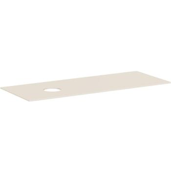Consola Hansgrohe Xevolos E 1370x550mm con recorte a la izquierda para lavabo sin agujero para grifo, color beige arena mate
