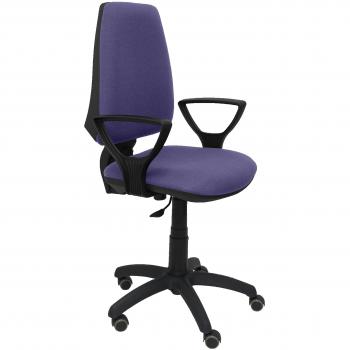 Piqueras y Crespo Silla Elche CP Bali Azul Claro Brazos FIJOS Rueda Oficina, Tela, 109x46x46 cm