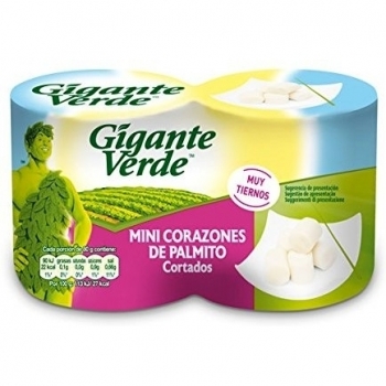 Gigante Verde - Bipack De Latas De Mini Corazones De Palmito Cortados 2 x 200 g