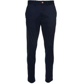 Superdry Hombre Pantalones Chinos Edit Azul Marino 32/32