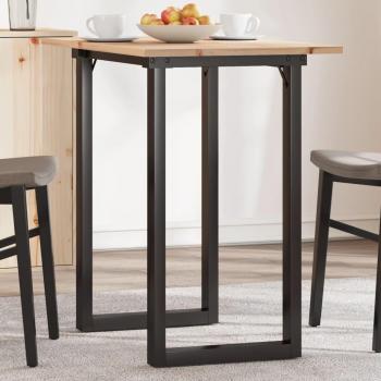 Mesa de comedor O-Frame 80x50x75,5 cm Madera de pino y acero
