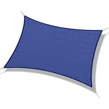 Toldo Rectangular de Poliéster Impermeabilizado 4x3 m Alta Densidad 185 g/m² Azul con Protección UV