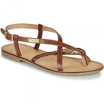 Sandalias Planas de Cuero Marrón CHOU para Mujer - Les Tropeziennes par M.Belarbi