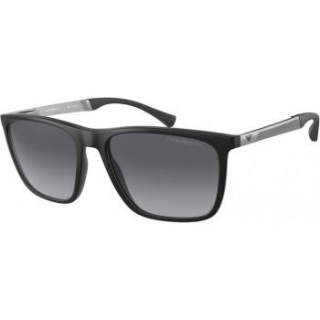 Emporio Armani EA4150 Square Black Sunglasses for Men