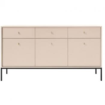 Cómoda Lima J103, Mueble, 154 x 83 x 39 cm, Beige, Con cajones y puertas