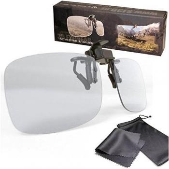 Gafas de clip 3D pasiva VERSION 2 para RealD - un montaje/sobrepuesto para personas que llevan gafas - Polarizadas circular - Compatible con Cinema 3D de LG, Easy 3D de Philips, televisores 3D con polarización circular de Toshiba, Grundig, Sony, Panasoni