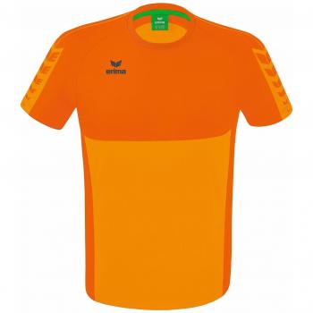 Erima Six Wings Short Sleeve Jersey - Men's - Orange - Size S