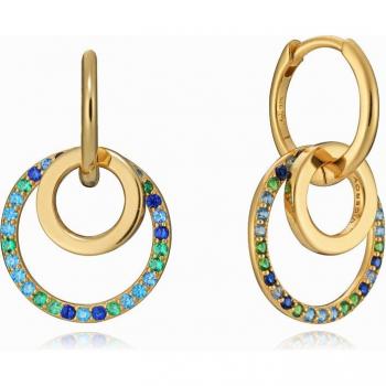 Pendientes Viceroy Elegant 13052E100-32 con circonitas verdes y baño de oro
