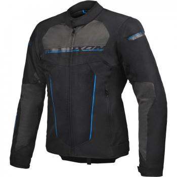 Ixon Chaqueta T-Rex textil para motocicleta - Negro-Gris-Azul (3XL)