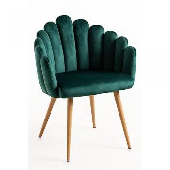 Sillón Main Terciopelo Verde - Silla de Comedor Elegante y Confortable