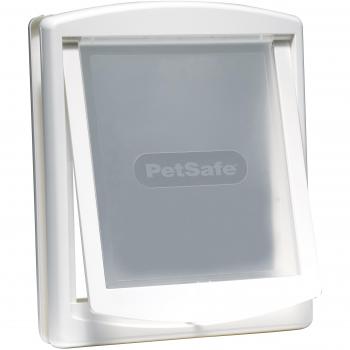 PetSafe Staywell Original - Puerta Para Perros y Gatos, Gatera de Entrada y Salida, Puerta para Mascotas con Panel de Cierre Rígido para Trabajo Pesado Incluido - Blanco - Tamaño L