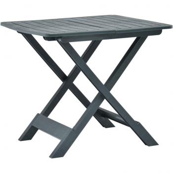 vidaXL Folding Garden Table Green 79x72x70 cm Plastic
