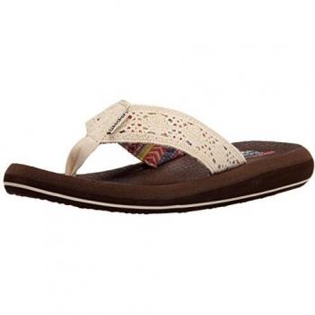 Skechers Asana, Chanclas para Mujer, Beige Natural