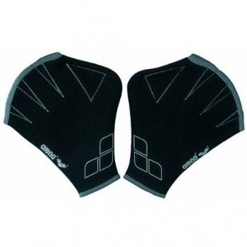 Arena Aquafit - Guantes de natación para hombre, tamaño L, color negro / gris