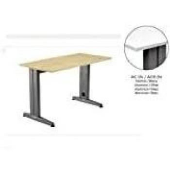 MESA DE METAL ADJUST ROCADA TAMAÑO DE 140X80 CM COLOR ALUMINIO/BLANCO