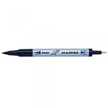 Marcador Permanente Doble Punta Pilot Twin CD/DVD Negro 0,3mm y 0,5mm