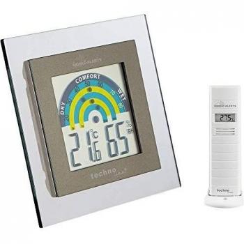 Technoline - MA 10260 sensores adicionales, Juego con estación climática para el Sistema de Mobile Alerts con Marco Transparente, 10 x 2 x 10 cm, Color Blanco/Gris