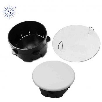 Edm 60105 Caja Redonda con Garra Metalica50 X 100mm, Blanco